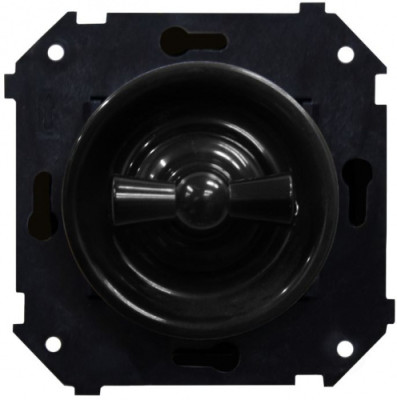 BIRONI Шедель Пластик Черный Выключатель проходной 2-кл (скрытый монтаж), B3-202-23