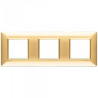 Vimar Накладка для 6 модулей (2+2+2) расстояние между центрами 71мм золото блестящее, 14644.24 Vimar Накладка для 6 модулей (2+2+2) расстояние между центрами 71мм золото блестящее, 14644.24