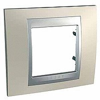 MGU66.002.095 - UNICA TOP РАМКА 1-постовая, АЛЮМИНИЙ/ОПАЛ, Schneider Electric
