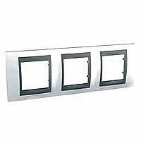 MGU66.006.292 - UNICA TOP РАМКА 3-постовая, горизонтальная, ГРАФИТ/НОРДИК MGU66.006.292 - UNICA TOP РАМКА 3-постовая, горизонтальная, ГРАФИТ/НОРДИК