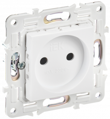 SKANDY Роз. без з/к/ш 10А SK-R02W арк. бел. IEK, SK-R10-10-K01