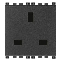 Vimar Розетка 2P+T 13A универсальная английский стандарт , серая, 19219 Vimar Розетка 2P+T 13A универсальная английский стандарт , серая, 19219