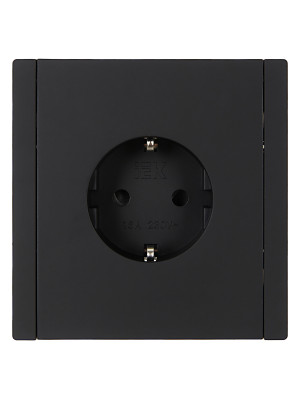 FORTE&PIANO Роз. с з/к з/ш в/к 16А FP115 чер. IEK, FP-R14-16-K02
