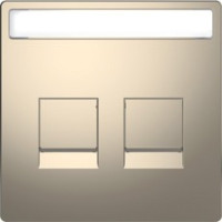 D-Life Накладка для 2-мод. разъемов, никель