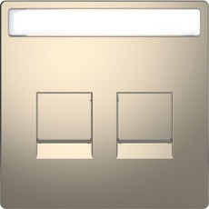 D-Life Накладка для 2-мод. разъемов, никель