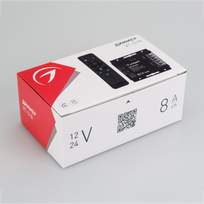 Диммер VT-S18-3x8A (12-24V, ПДУ Стик 12кн, RF) (Arlight, IP20 Металл, 3 года), 023323