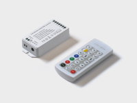 Контроллер RGB+CCT,  2.4G с пультом, 21 кноп., DC12/24V, <16A(MAX), SW-RGB-CW-2.4G-16A