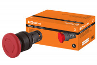 Кнопка грибовидная, возврат поворотом SB7-CCS545 d35мм 1з+1р красная TDM Electric, SQ0746-0048