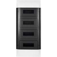 135554 Пластиковый щиток Legrand Practibox S для встраиваемого монтажа, цвет двери "Дымчатый", 4X12