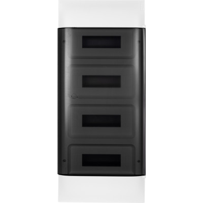 135554 Пластиковый щиток Legrand Practibox S для встраиваемого монтажа, цвет двери "Дымчатый", 4X12