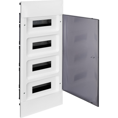 135554 Пластиковый щиток Legrand Practibox S для встраиваемого монтажа, цвет двери "Дымчатый", 4X12