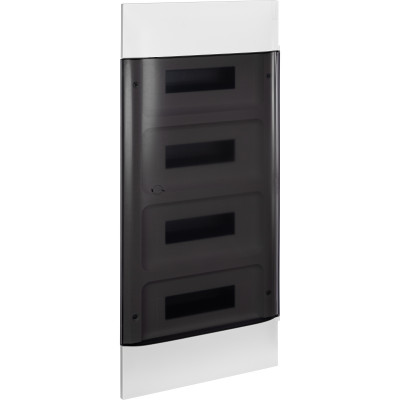 135554 Пластиковый щиток Legrand Practibox S для встраиваемого монтажа, цвет двери "Дымчатый", 4X12