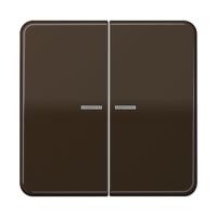 Клавиша для KNX кнопки, 2 группы с окошком; дюропласт; коричневый, CD102KO5BR