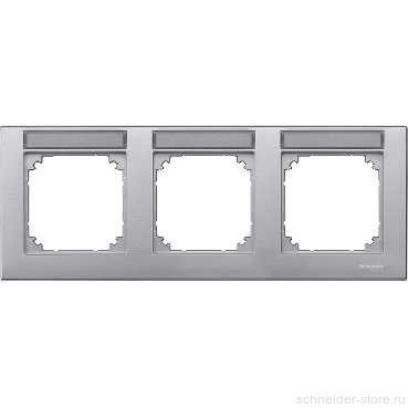 M-Plan Рамка 3-ная горизонт. с полем для надписи, алюм.
