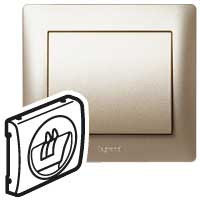 Legrand Лицевая панель - Galea Life - для одиночной розетка для колонок - Кат. № 7 757 85 - Titanium, 771400