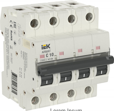 ARMAT Автоматический выключатель M10N 4P C 10А IEK, AR-M10N-4-C010