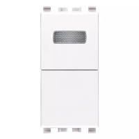 Vimar Кнопка 1P NO 10A + табло белое, белая, 20068.B.B