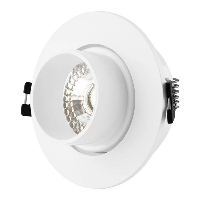 Denkirs DK3120-WH Встраиваемый светильник, IP20, до 15 Вт, LED, GU5,3, белый, пластик