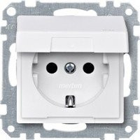 SM Розетка с крышкой 2К+З 16А 250В~, полярно-бел. (max 30)