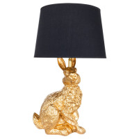 Arte Lamp IZAR, Светильник настольный интерьерный, цвет арматуры - ЗОЛОТО, цвет плафона/декора - ЧЕРНЫЙ, 1х40W E27, A4015LT-1GO