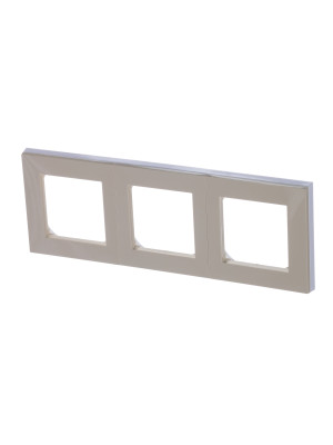 ABB EPJ Levit слоновая кость / белый Рамка 3 поста