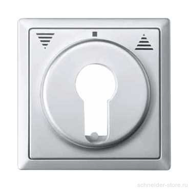 SD Накладка на выключатель-кнопку для жалюзи, управл. ключом,  алюм.