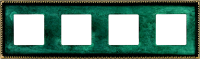 FD01214VO Fede Toledo Рамка 4-ная, Oxyde Green