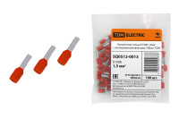 Наконечник-гильза Е1508 1,5мм2 с изолированным фланцем (100шт) TDM Electric, SQ0512-0013 Наконечник-гильза Е1508 1,5мм2 с изолированным фланцем (100шт) TDM Electric, SQ0512-0013