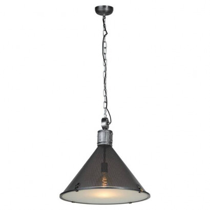 LUSSOLE AJO Подвесной светильник, цвет основания - черный, плафон - металл (цвет - черный), 1x60W E27, LSP-8136