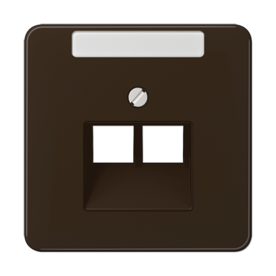 Крышка для ординарной телефонной и компютерной розетки  UAE; коричневая, CD569-2NAUABR