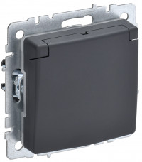 BRITE Роз. с з/к/ш с кр. 16А IP44 РСбш10-3-44-БрГ граф. IEK, BR-R16-16-44-K53