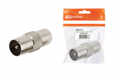 Переходник штекер TV - штекер TV, инд. упаковка TDM Electric, SQ1809-0014