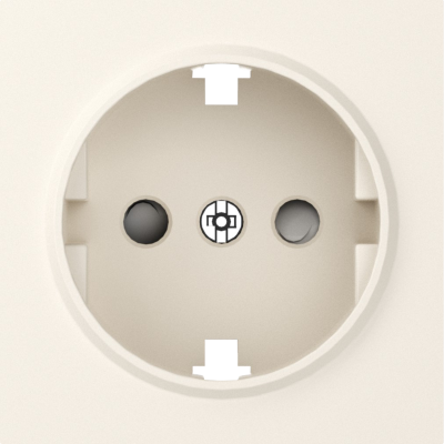 Donel A07 матовый кремовый накладка для розетки Schuko с заземлением, со шторками 16A 250 В~,серия DB, DE22031