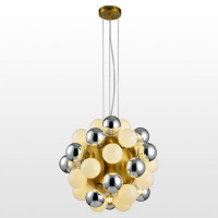 LUSSOLE HAINES Люстра подвесная, цвет основания - матовое золото, 36x4W E27, LSP-8405