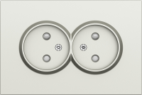 Donel S08 шампань накладка для розетки 2-й без заземления, со шторками 16A 250 В~,серия DB, DS22651