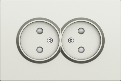 Donel S08 шампань накладка для розетки 2-й без заземления, со шторками 16A 250 В~,серия DB, DS22651