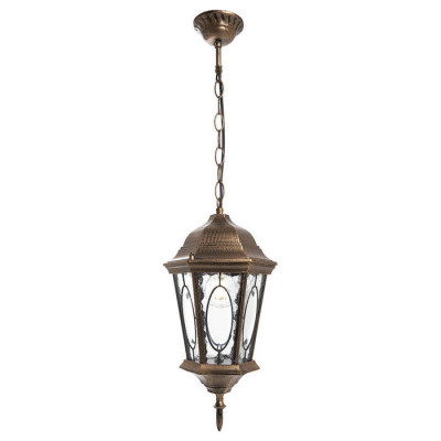 Светильник садово-парковый, 60W 230V E27 черное золото, PL164 (малый,на цепочке  500мм), Feron 11331