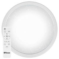 Светильник светодиодный управляемый  с кантом и пультом, с батарейками 2*ААА, 70W, Max. 5300Lm, 3000К-6500K, IP20, AL5000 STARLIGHT, Feron 41584