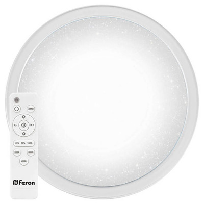 Светильник светодиодный управляемый  с кантом и пультом, с батарейками 2*ААА, 70W, Max. 5300Lm, 3000К-6500K, IP20, AL5000 STARLIGHT, Feron 41584