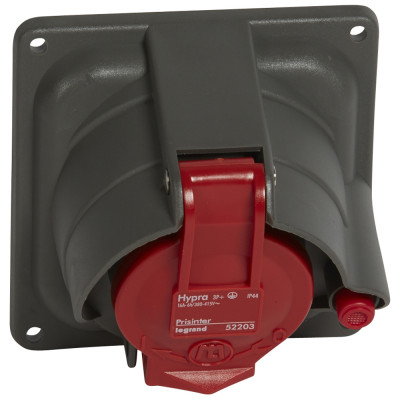 Legrand Встраиваемая розетка Hypra Prisinter - IP 44/55 - 3К+З - 16 А - пластик, 052203