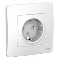 BLANCA С/У РОЗЕТКА с заземлением со шторками, 16А, 250В, БЕЛЫЙ BLANCA С/У РОЗЕТКА с заземлением со шторками, 16А, 250В, БЕЛЫЙ