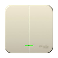 BLANCA О/У 2-клавишный ВЫКЛЮЧАТЕЛЬ (cх.5) с подсвет, 10А, 250B,МОЛОЧНЫЙ BLANCA О/У 2-клавишный ВЫКЛЮЧАТЕЛЬ (cх.5) с подсвет, 10А, 250B,МОЛОЧНЫЙ