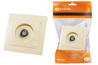 Розетка телевизионная типа F (SAT) сл. кость "Таймыр" TDM Electric, SQ1814-0132