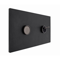 Fontini Блок выключатель 1-клавишный и диммер, цвет графит,  Fontini, серия Font barcelona 5.1