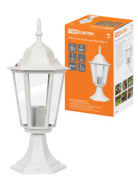 Светильник 6060-24 садово-парковый шестигранник, 60Вт, стойка, белый, SQ0330-0064 Светильник 6060-24 садово-парковый шестигранник, 60Вт, стойка, белый, SQ0330-0064