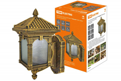 Светильник садово-парковый "Самурай" 60 Вт, вверх, шагрень/бронза, Е27, TDM Electric, SQ0330-0077