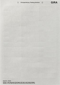 145900 Gira Листы для надписи для наружного домофона 3-местное