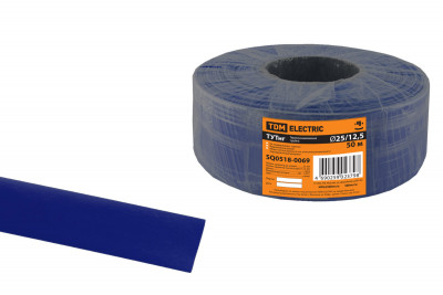 Термоусаживаемая трубка ТУТнг 25/12,5 синяя (50 м/ролл) TDM Electric, SQ0518-0069