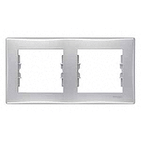 SDN5800360 - SE Sedna Алюминий Рамка 2-ая горизонтальная, Schneider Electric