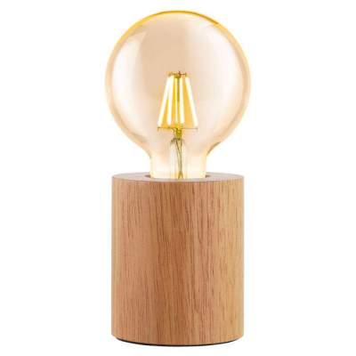 99079 Настольная лампа TURIALDO, 1x28W(E27), дерево, коричневый